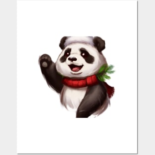 Cute Panda Drawing Posters and Art